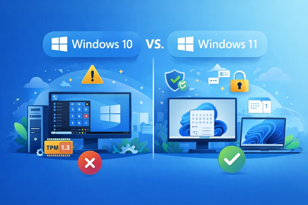 Windows 10 vs Windows 11 összehasonlítás érthetően