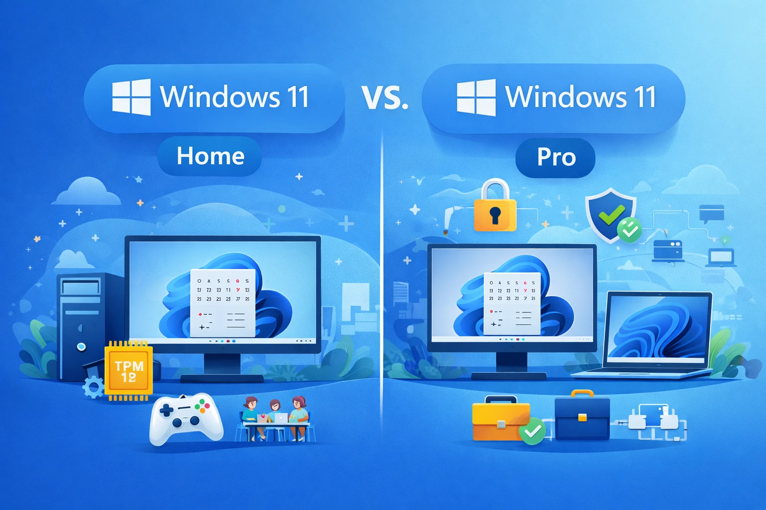 Windows 11 Home vs Pro összehasonlítás érthetően